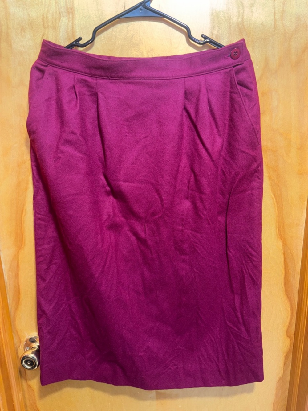 Pendleton Maroon Pencil Skirt
